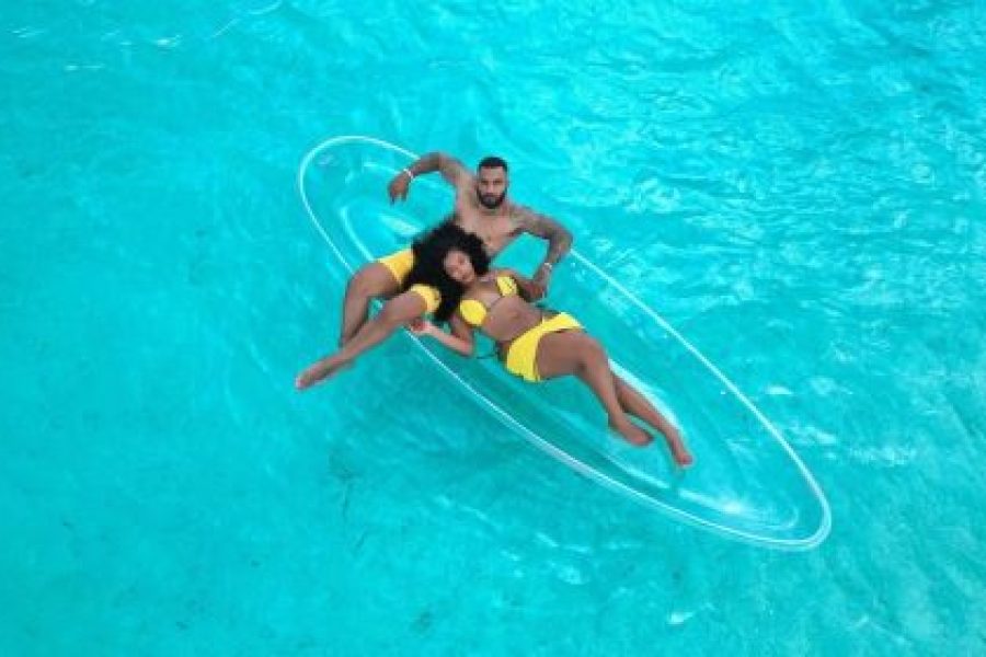 Clear Kayak Photoshoot in Paradise